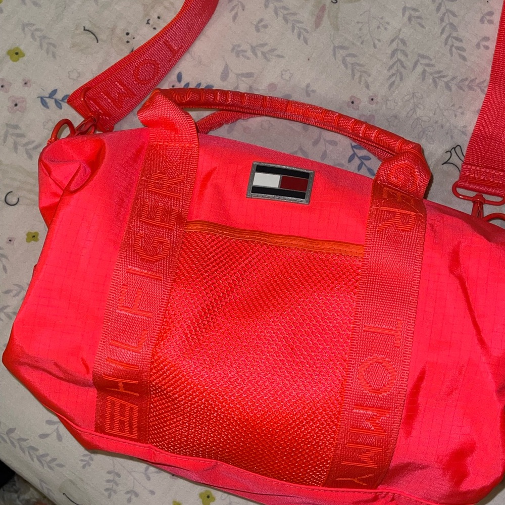 Tommy Hilfiger neon duffel bag